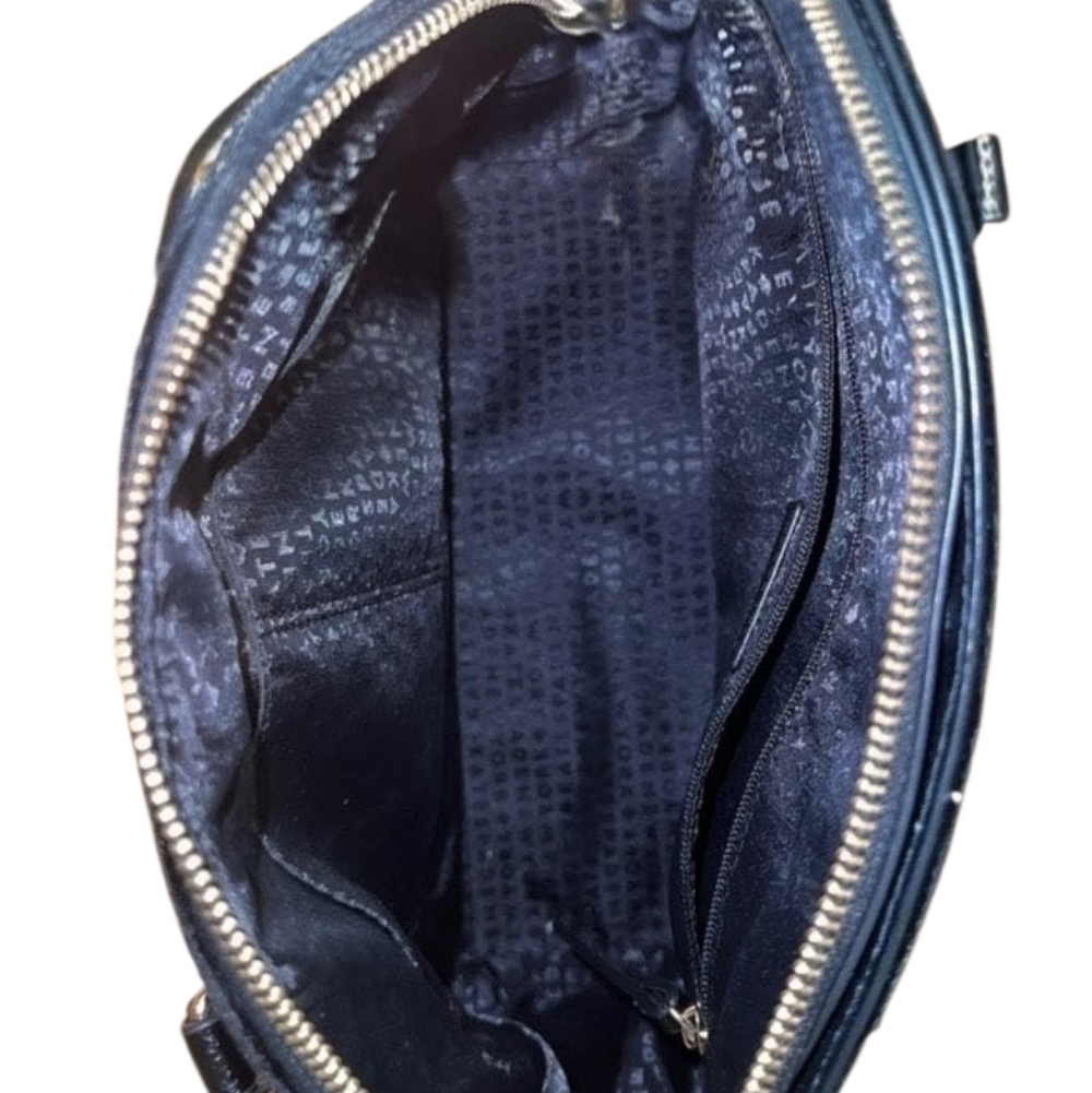 EUC Kate Spade New York Reily Laurel Way Blk Velvet Pearl Stud Crossbody Handbag - Picture 9 of 10